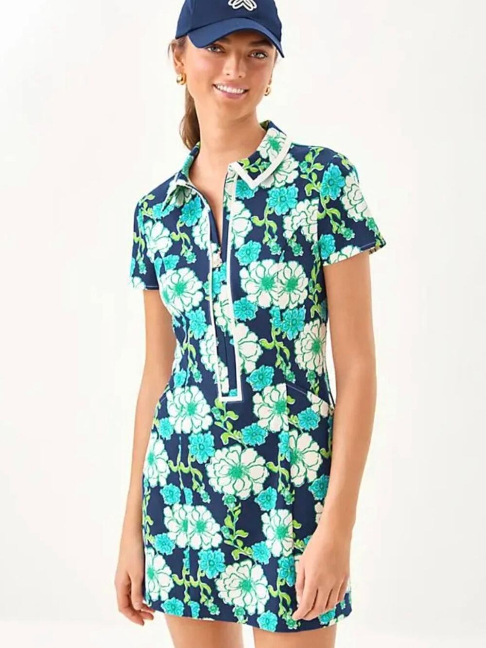 Lilly Pulitzer UPF 50 Luxletic Kathy Dress Go Big Golf *NWT NAVY UNDERSHORTS* 8